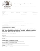 New Participant Information Form