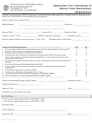 Application For A Certificate Of Waiver From Disinfection Requirement Form