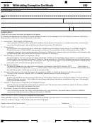 California Form 590 - Withholding Exemption Certificate - 2014