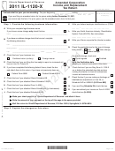 Form Il-1120-x Draft - Amended Corporation Income And Replacement Tax Return - 2011