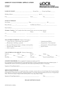 Form Dcr199-051 - Group Volunteer Application