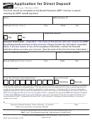 Fillable Imrf Form 1199 - Application For Direct Deposit Printable pdf