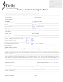 Employee Accident & Investigation Report Form