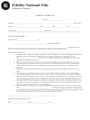 Survey Affidavit-fidelity National Title Form