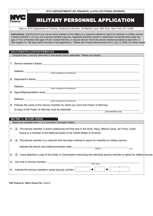 Military Request For Relief Form