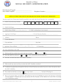 Application For Surviving Disabled Child Insurance Benefit Form