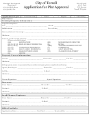 Application For Plat Approval Form - City Of Terrell, Texas 2004