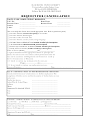 Request Form For Cancellation