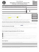 Form M-8736 - Application For Extension Of Time To File Fiduciary Or Partnership Return - 2010
