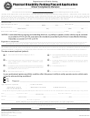 Physical Disability Parking Placard Application Form