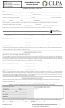 Assignment Form Vacation Homes