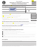Form M-8736 Draft - Application For Extension Of Time To File Fiduciary Or Partnership Return - 2015