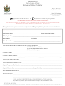 Form Mvd-358-extension-replacement Of Temporary Plate Application