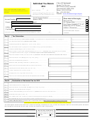 Individual Tax Return Form 2011 - City Of Cincinnati Income Tax Division
