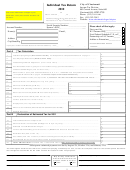 Fillable Individual Tax Return - City Of Cincinnati - 2010 Printable pdf
