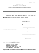Statement Of Gross Intrastate Operating Revenues Form - New York State - 2011