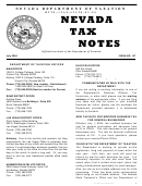Nevada Tax Notes Form - Nevada Department Of Taxation