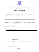 Resale Certificate Form - State Of Rhode Island Department Of Revenue - Division Of Taxation