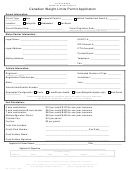 Canadian Weight Limits Permit Application Form