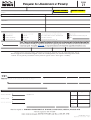 Form 21 - Request For Abatement Of Penalty - Nebraska Department Of Revenue