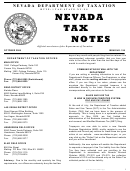 Nevada Tax Form Notes Printable pdf