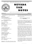 Nevada Tax Form Notes