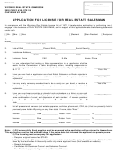 Application For License For Real Estate Salesman Form 2000