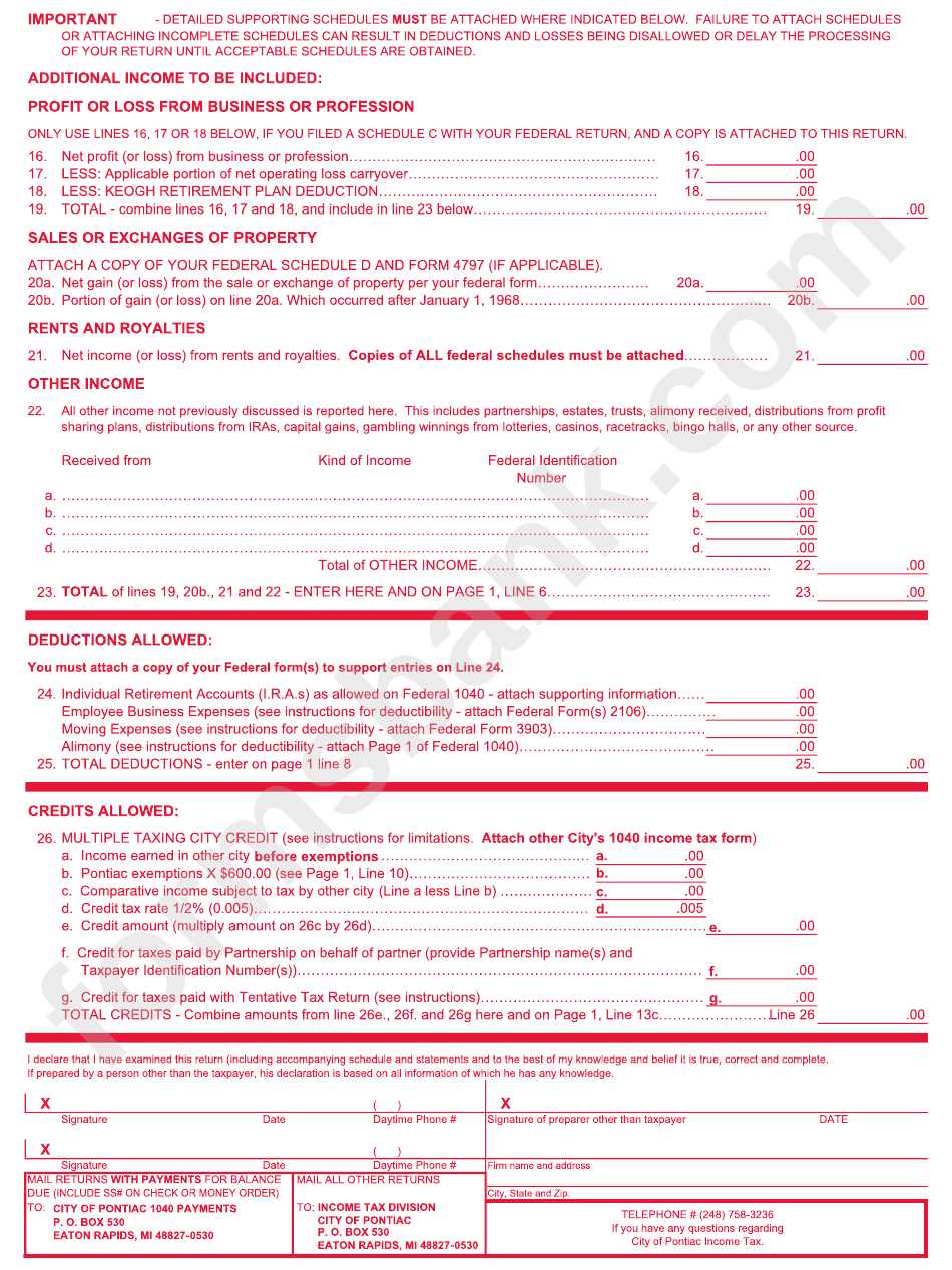 Form P1040 (R) - Income Tax Individual Return - Resident - 2014