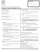 Waiver Factor Update Form - Senior Community Service Employment Program