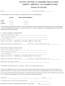 Direct Deposit Authorization Faculty/staff Form