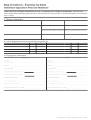 Form Ftb 3561 - Installment Agreement Financial Statement - 2014