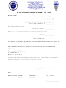 Bristol Virginia Transient Occupancy Tax Form - Virginia Commissioner Of The Revenue