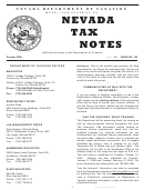 Nevada Tax Notes Form