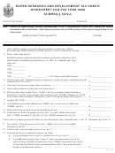 Super Research And Development Tax Credit Worksheet - 2009