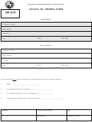 Form Mf-629 - Change Of Address Form