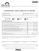 Master Meter - Utility Users Tax (uut) Return Form - San Jose, Ca