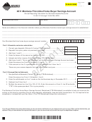 Montana Form Ftb Draft - Montana First-time Home Buyer Savings Account - 2011