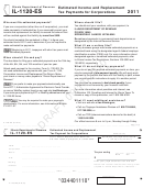Form Il-1120-es - Estimated Income And Replacement Tax Payments For Corporations - 2011