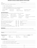 University Physical Therapy Medical History Form