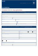 Form Vu2 - Invitation Form For Visa Applications