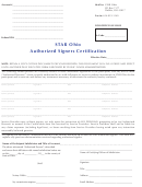 Star Ohio Authorized Signers Certification Form