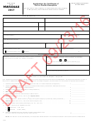 Form Mw506ae Draft - Application For Certificate Of Full Or Partial Exemption - 2017