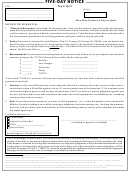 Five-day Notice-pay Or Quit Form