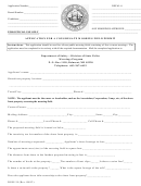 Form Dsss 19 - Application For A Congregate Mooring Field Permit