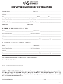 Employee Emergency Information Form
