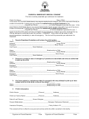 Parental Emergency Medical Consent Form