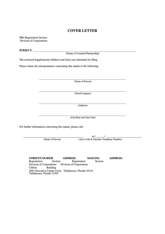 Fillable Form Inhs20 - Cover Letter Template - Registration Section ...
