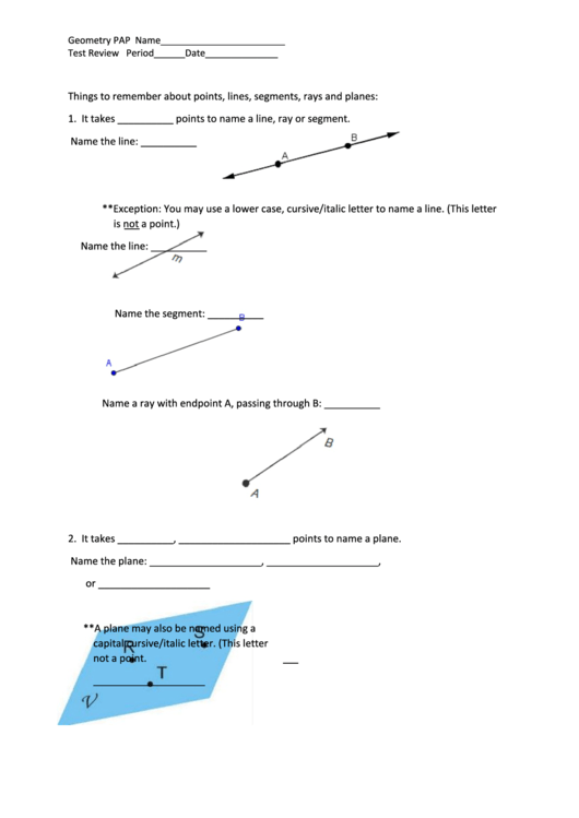 Geomentry Pap Worksheet Printable pdf