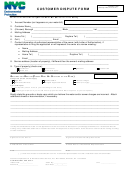 Customer Dispute Form