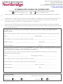 Form 3/2012 - Authorization To Release Information Form